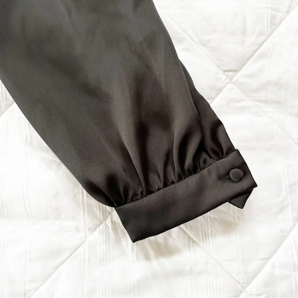 IEENA FOR MAC DUGGAL Evening Ruched Plunging Neck Jumpsuit Black 12 NWOT NEW - Picture 5 of 10